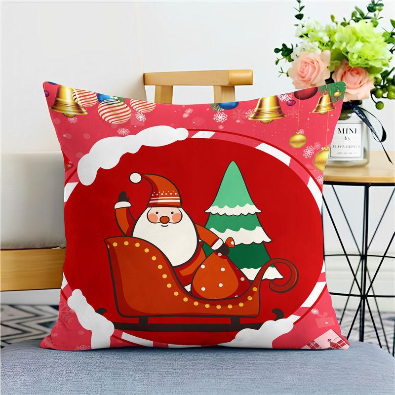

Рождественский снеговик лось мультяшный подушка для дивана в гостиной подушка для спины праздничная прикроватная подушка декоративная подушка милая подушка для спины linen-45x45cm double-sided [without pillow core]