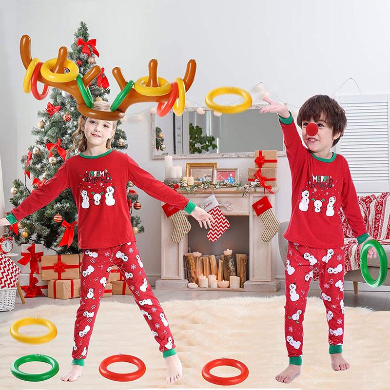 Inflatable Toys Stock Elk Horn Throwing Hoop Inflatable Headgear Party Atmosphere Christmas Hat Children's Toys Ferrule Throw