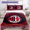 Ac Milan Personalizza il tuo nome Set Biancheria da Letto Copripiumino Traspirante con Federe Decorazione per la Casa Regalo di Compleanno
