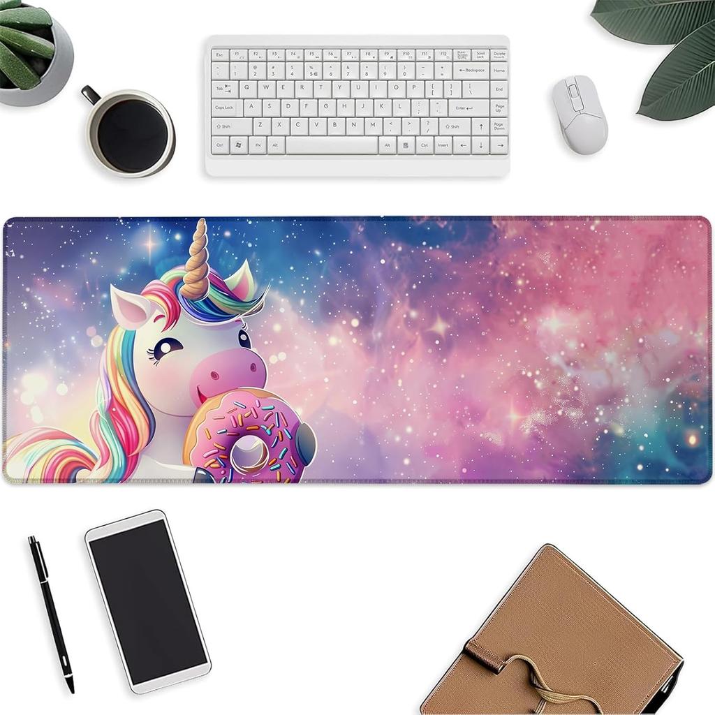Cute Unicorn Mouse Pad Rainbows Keyboard Mat Laptop Computer Protector Nonslip Rubber Large Mousepads Gifts Desk Office Deskmat