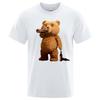 Beautiful Ted Bear Drinking Beer Foster Funny Printed Man Shirt Short Random Sleeves Loose Oversize T Street Hip Hop Shirts