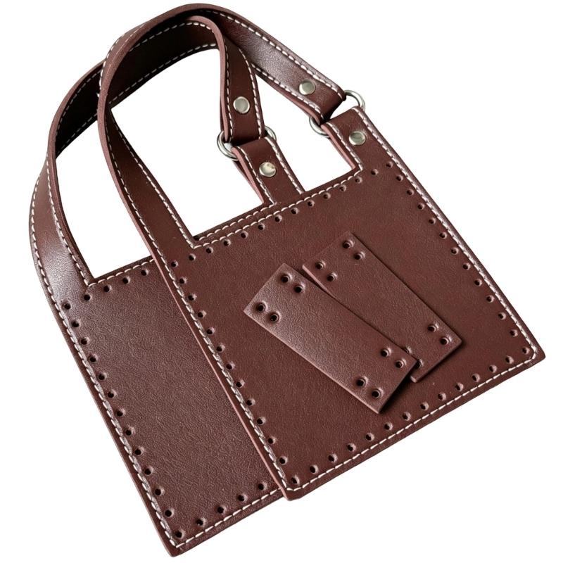DIY PU Bag Replacement Panel Set with Top Carry Grip and Sewing Ready Edges for Custom Bag Making and DIY Use