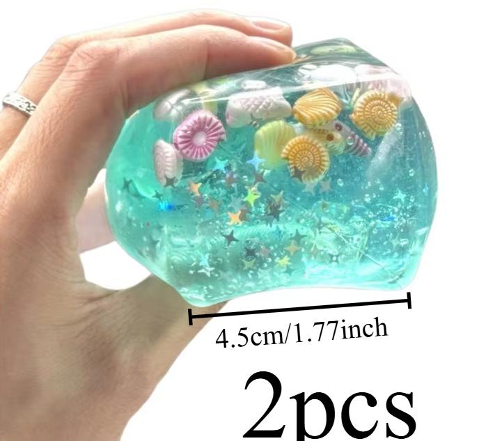 Speelgoed Kinderen Kinders IJsklontje Fidget Speelgoed Squishy Stressverlichting Zacht Langzame Terugslag Sensorisch Speelgoed Met Schelpen Knijpen Voor Volwassenen Niet-Giftig