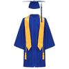 Unisex Kids Graduation Gown Set V Neck Long Sleeve Front Zipper Robe Academic Hat Stole Tassel Ceremony Outfit
