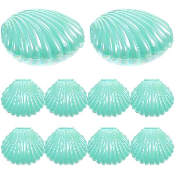 Amosfun 30pcs Sea Shells Candy Boxes Mermaid Party Seashell Candy Tray Jewelry Storage Trinket Box Birthday Valentines Party Supply