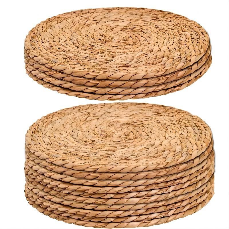 Japanese Woven Bamboo Coaster Set With Insulation For Home Use