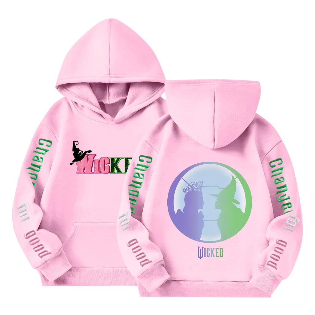 Kinder Langarm Lockerer Pullover Buchstabenaufdruck Kordelzug Kapuzen-Sweatshirt