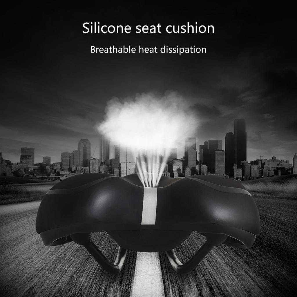 Nonslip Breathable Bike Saddles Seats Pad Replacement Soft Bike Seats Cushions Silicone Bicycles Saddles Easy to Install