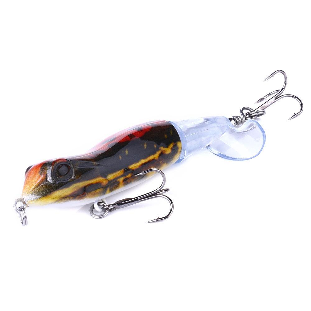 1Pcs 9.5cm/11g Topwater Frog Fishing Lures Rotating Tail Hard Bait Bass Trout Fishing Hooks Tools