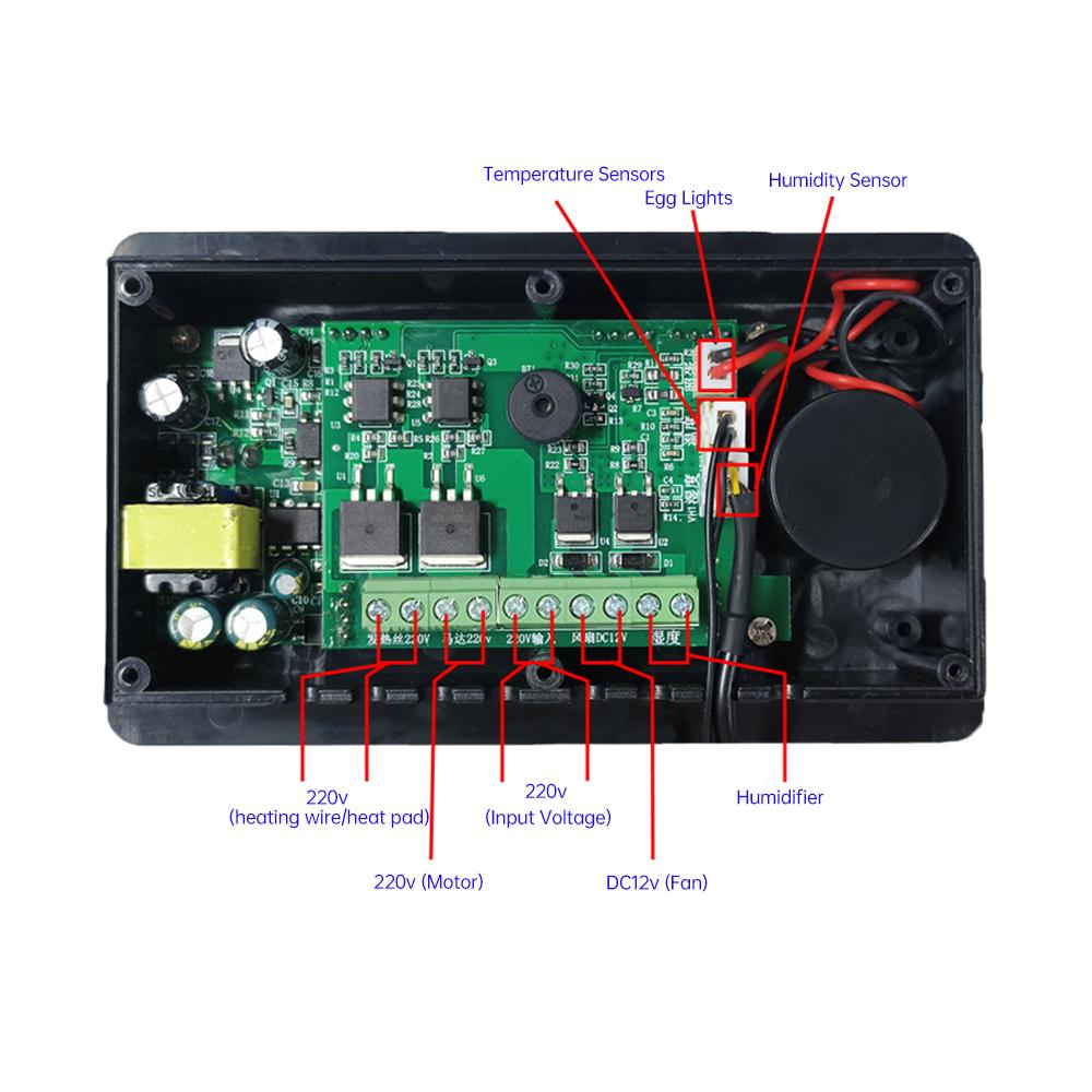 W9005/W9002 Intelligent Incubation Temperature Controller Automatic Egg Flipping Household Water Bed Incubation AC110-220V/DC12V