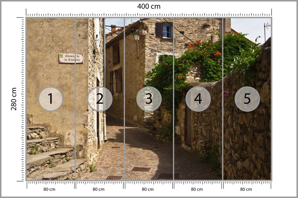 Photomural Alley Transition Self-Adhesive Mural 400x280