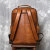 Vintage Rindsleder Rucksack Oberste Schicht Aus Echtem Leder Herren Hohe Kapazität Computer Rucksack Lässiger Geschäftsreise Rucksack