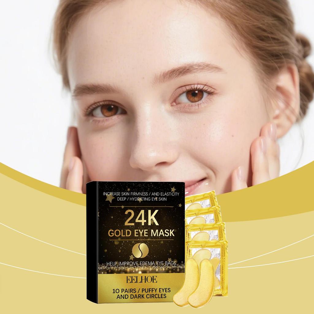 EELHOE 24k Gold Eye Mask moisturizes, hydrates, makes the skin around the eyes smooth and tender