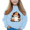 Halloween Day Girls Round Neck Pullovers For Kids Printed Baby Tops