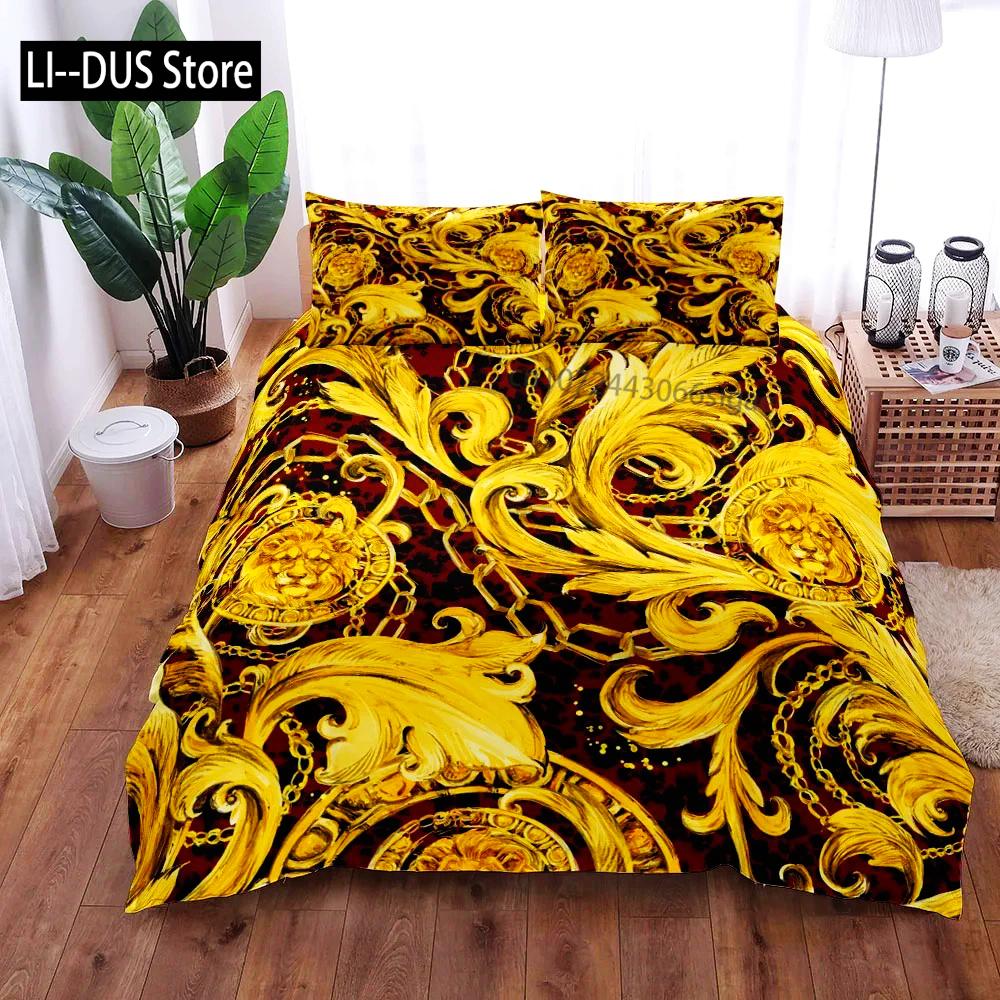 Chains Baroque Pattern Bohemian Bedding Set Small Single Twin Double Queen King Size Bed Linen Set For Adults Kids Quilt Cover