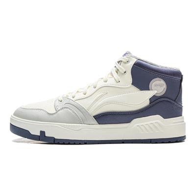 Li Ning Common 80er Einfach Bequem Langlebig Stoßdämpfung High-Top Sneakers Herren Sneakers AGCV407-3