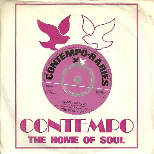 

7-дюймовая пластинка DIXIE CUPS Chapel Of Love CS9037 ContempoRaries 1976 UK Pop Б/у