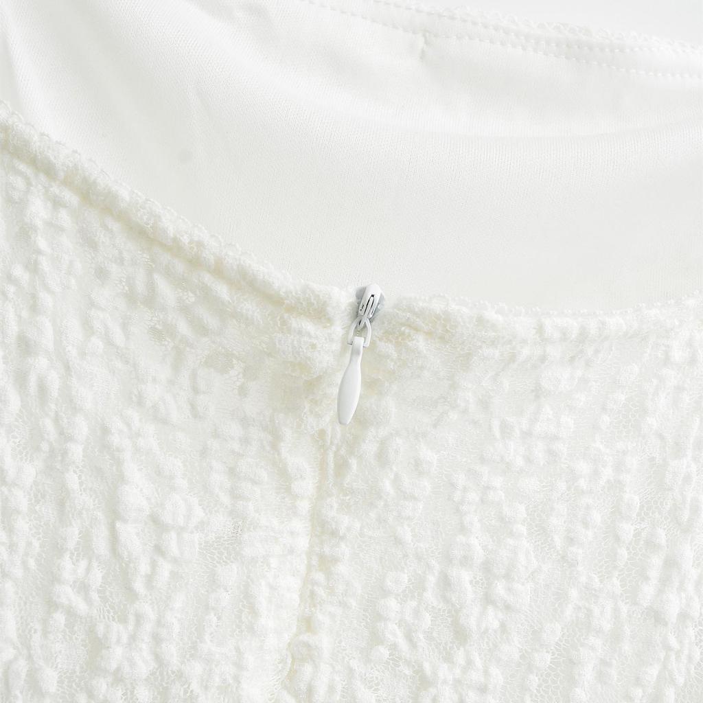 2025 Spring Women's Lace Patchwork Semi-Transparent Camisole Dress