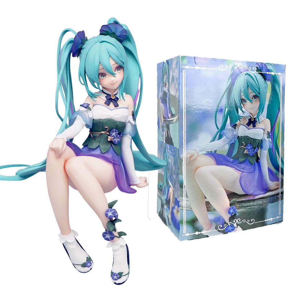 New Hatsune Miku Anime Figure Toys Flower Fairy MIKU 3 Kinds Kawaii Cartoon PVC Action Figurine Model Dolls Birthdays Gifts Kids