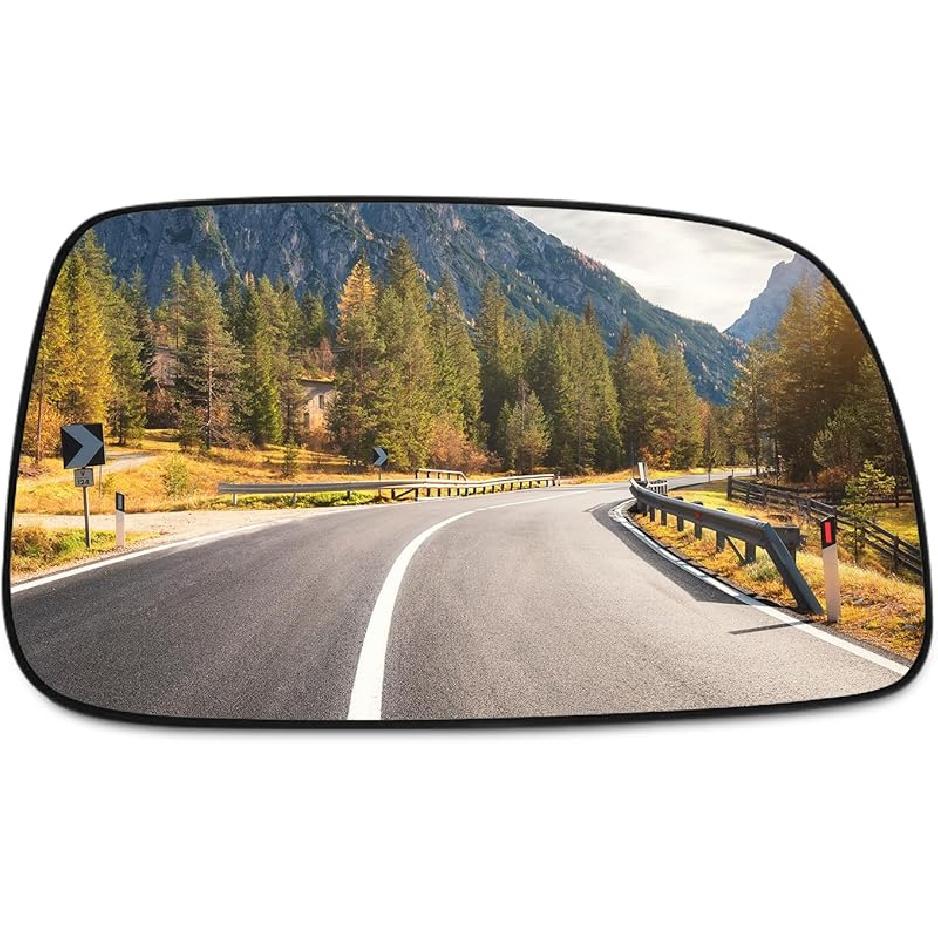 SCITOO Driver Side Mirror Glass For 2003-2007 For Cadillac Escalade, For Chevy Avalanche, Silverado Suburban Tahoe, For GMC Sierra Yukon Left Heat