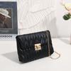 Fashion small bag New embroidery chain women's bag Small square bag One shoulder messenger bag Lock mobile phone bag