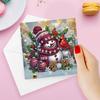 4/6/12 Stück Diamantmalerei Grußkarte 5D Weihnachten Diamantmalerei Mosaik Dankeskarte Weihnachtspostkarten Geburtstagsgeschenke