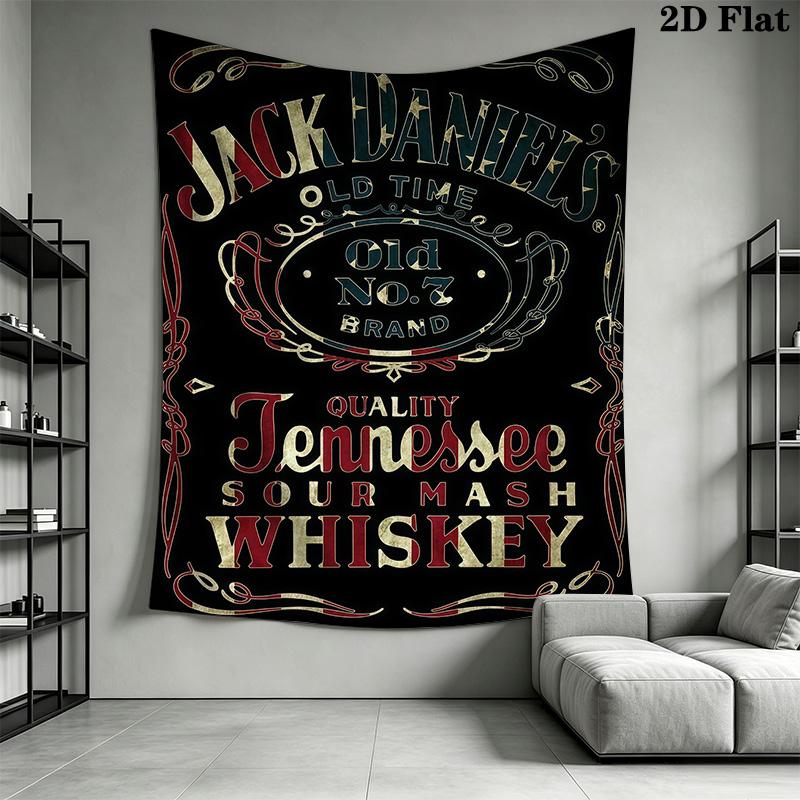 Jack Daniel'S Timeless Tennessee Whiskey Tapestry Fashion Print Background Cloth Wall Covering Decoration Work Of Art Wall Decoration