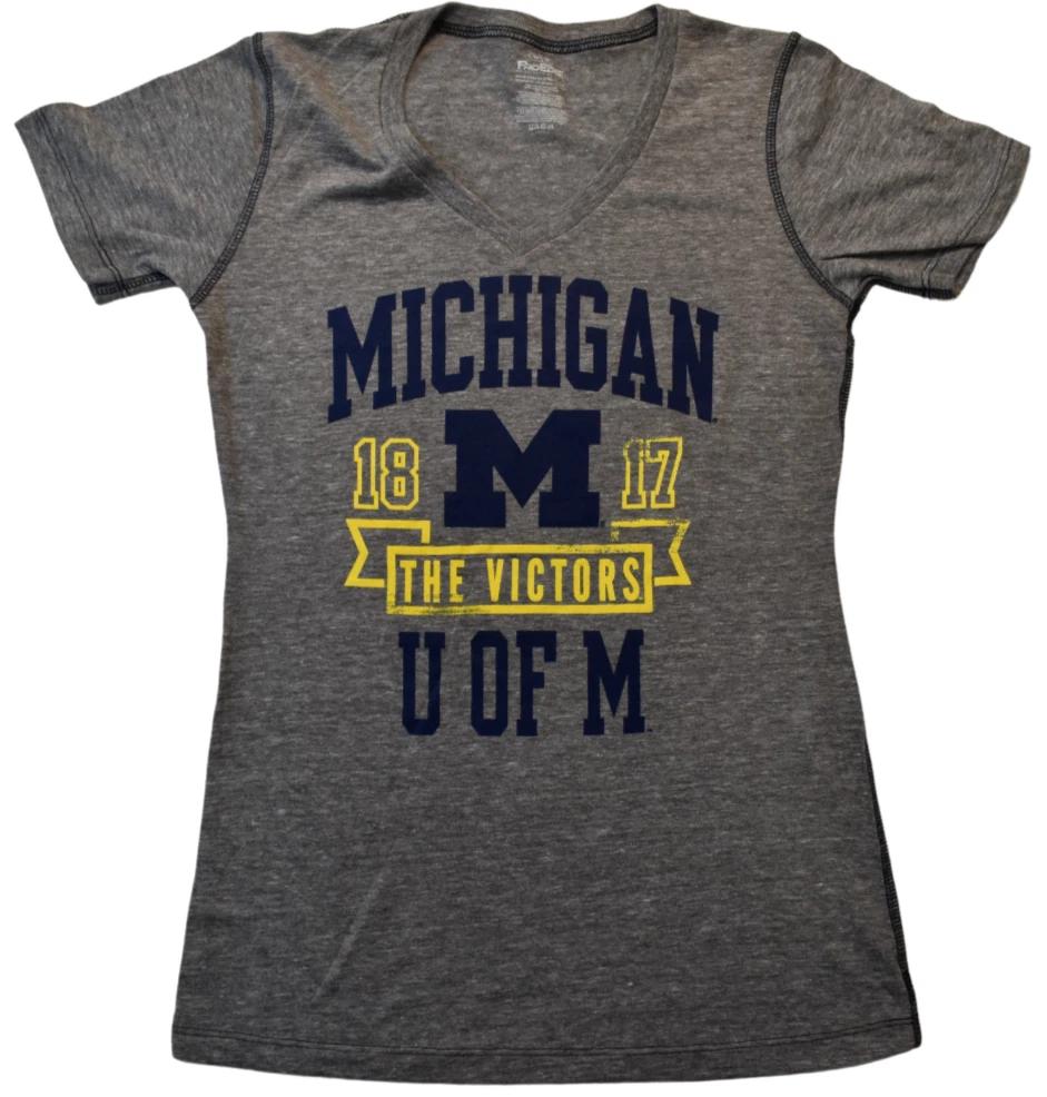 Pro Edge Juniors Michigan Wolverines U of M 1847 The Victors Shirt New S, M, L L