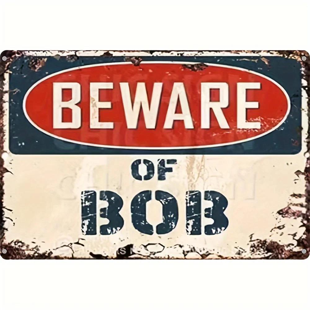 Exclusive Vintage 3D “Beware” Metal Sign - Premium Quality Metal with Eye - Catching 3D Design, Ideal Wall