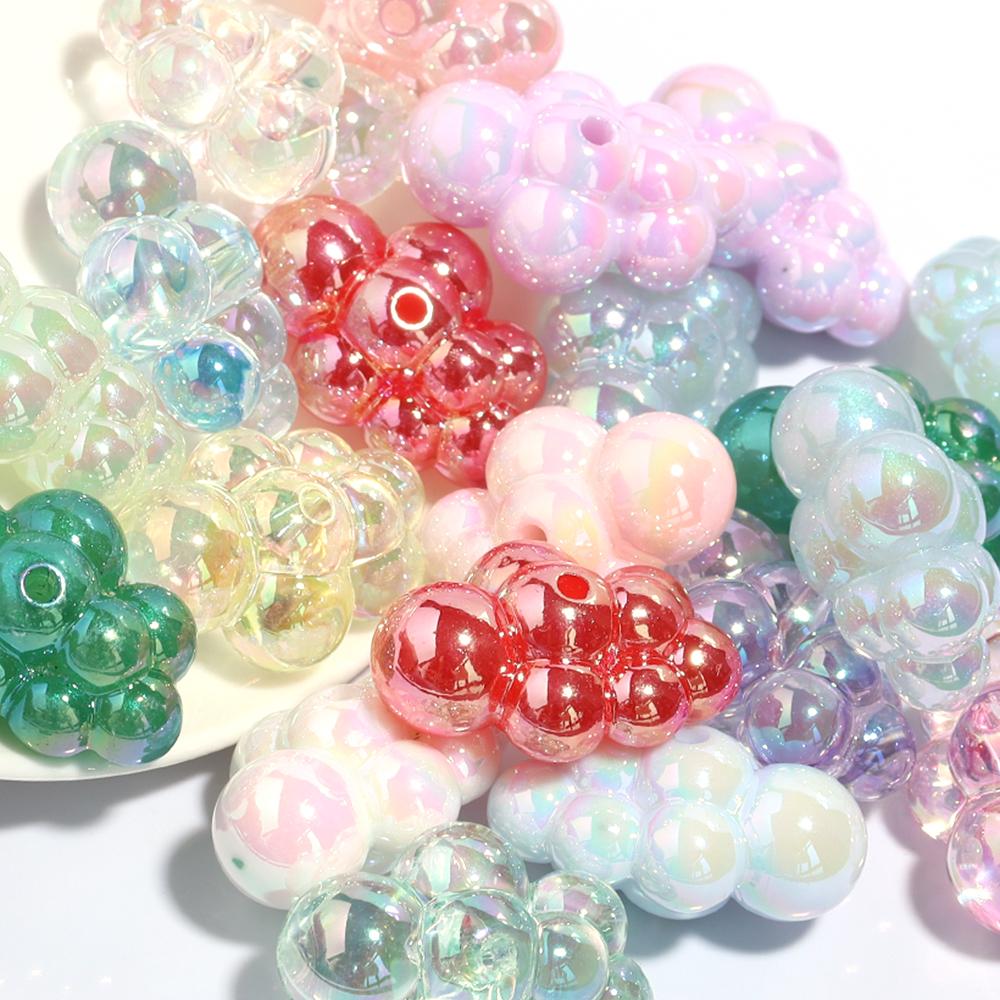 10pcs/lot Cloud Acrylic Beads Colorful Loose Spacer Beads For Jewelry Making DIY Necklace Bracelets Phone Key Chain Accessories