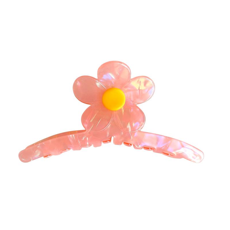 Xiaweiyi Fresh Floral Hair Claw Clip: Super Fairy, Simple, Large Shark Clip for Ponytails and Updos