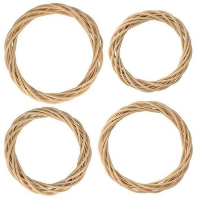 4 Wicker Wreaths Ø 15 To 30 Cm