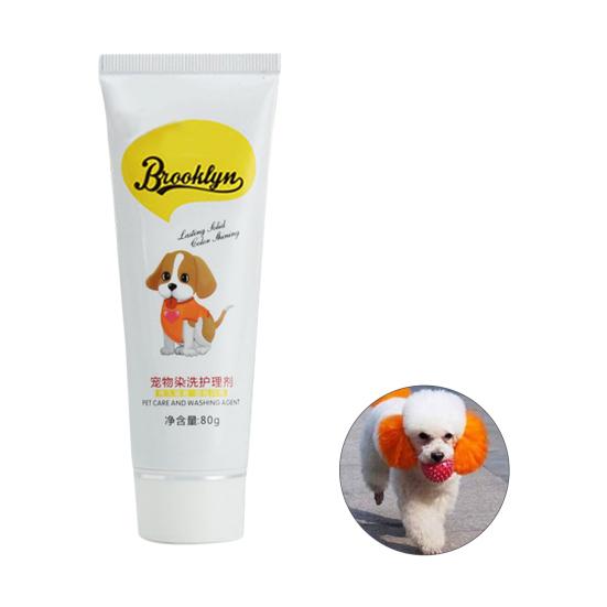 80g Semi Permanent Pet Dye Cream High Pigmented Colorful Dog Hair Bright Coloring Dyestuff Pigment Supplies for Home
