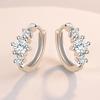 925 Sterling Silver Crystal Circle Earring for Women Making Jewelry Gift Wedding Party Engagement