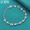 Flower Love AAA Zircon Bracelet Women's Party Gift Silver Beautiful Jewelry