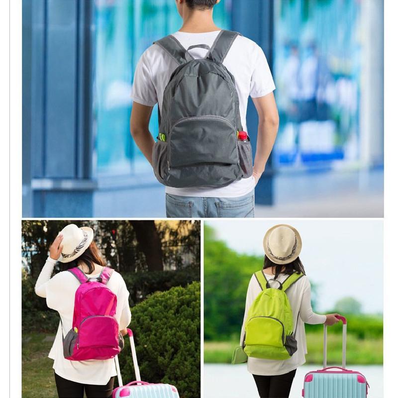 Portable Oxford Cloth Backpack Breathable Mesh Water Resistant Features Hiking