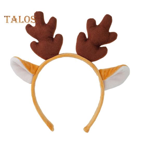 

Рождественская повязка на голову в виде рогов оленя, эластичная, нескользящая, плюшевая, подходит для всех возрастов, рождественские аксессуары для волос, украшения для праздничных вечеринок, костюм праздничного оленя D