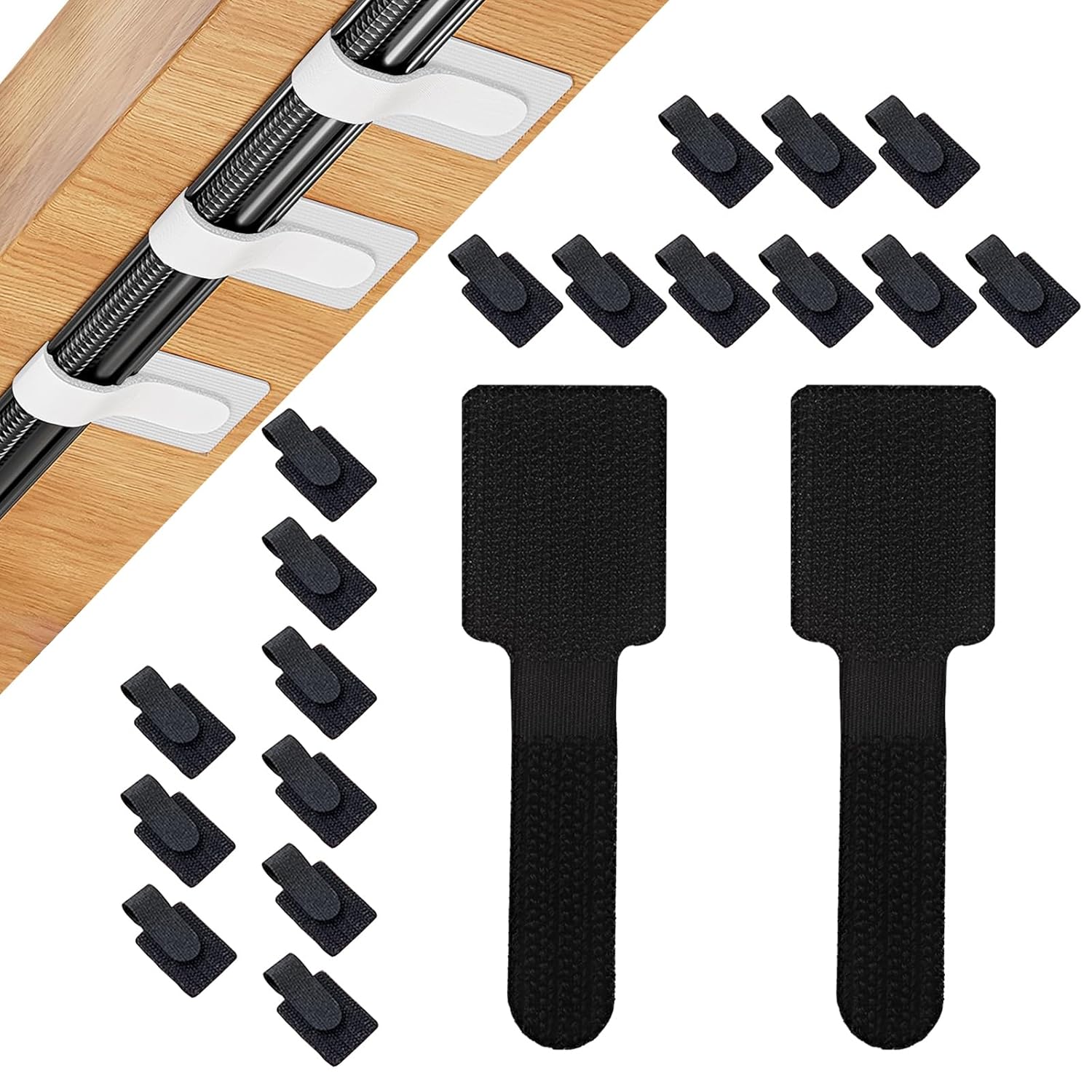 

Cable clip cord organizer band wall adhesive tie holder wiring stopper organization fixation multifunctional bundling storage under desk tabletop home