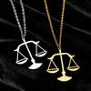 Stainless Steel Necklaces Mythology Libra Prayer Baptism Pendant Bohemian Choker Female Chain Necklace For Women Jewelry Gifts