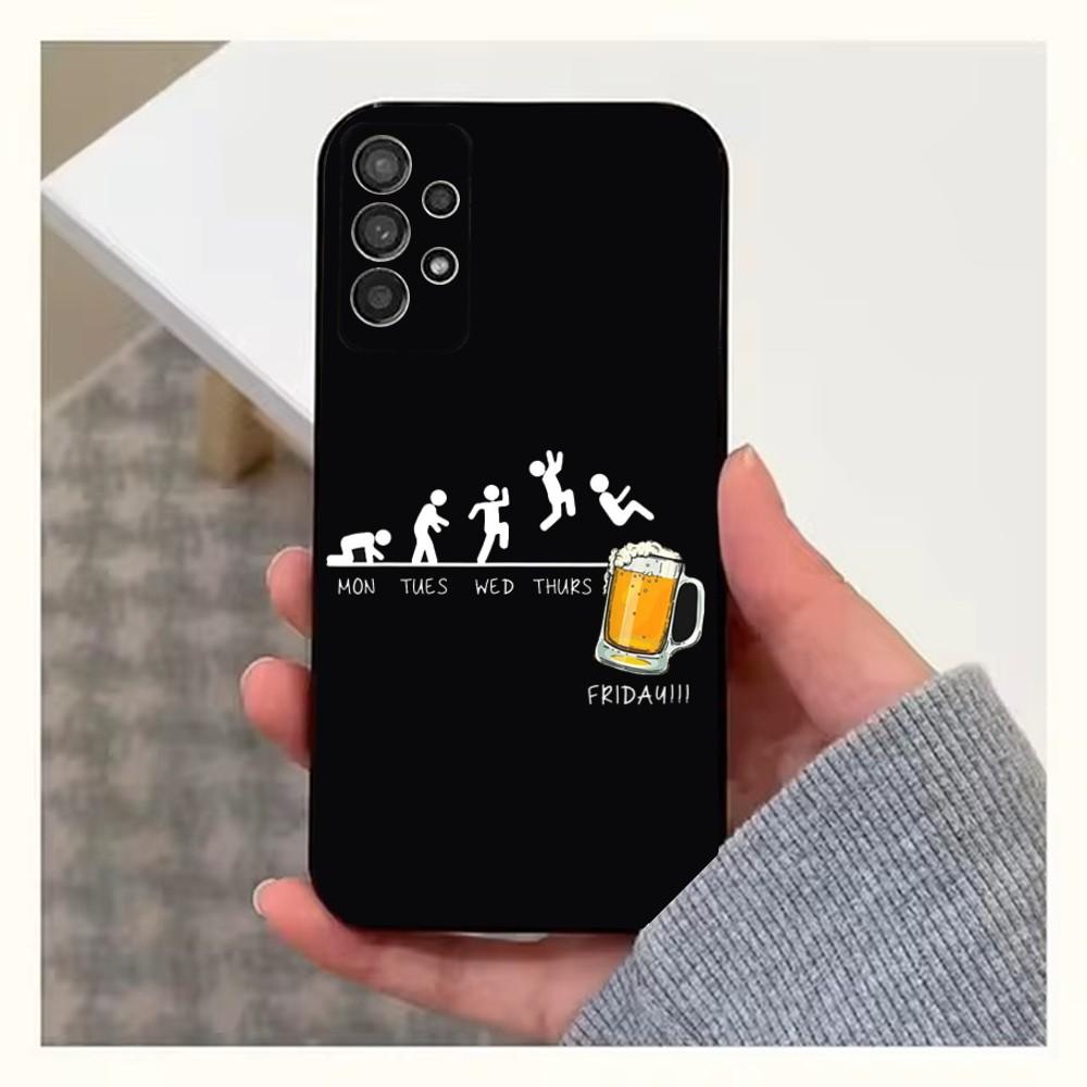 

Lnteresting Beer Printing Phone Case For Samsung S25,S24,S23,S22,S20,S21,S10,Ultra,Plus,Lite,FE,Soft Silicone Black Cover Samsung S21 s305G