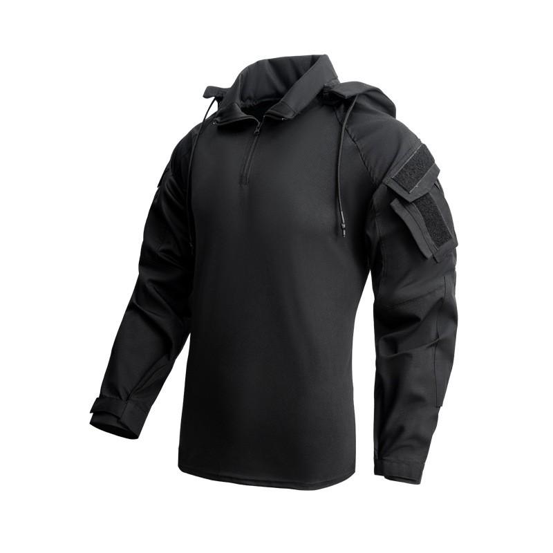 Leichtes Langarm-Taktikhemd für Herren, Atmungsaktiv, Strapazierfähig, Camouflage, Trainings-Top für Outdoor-Aktivitäten