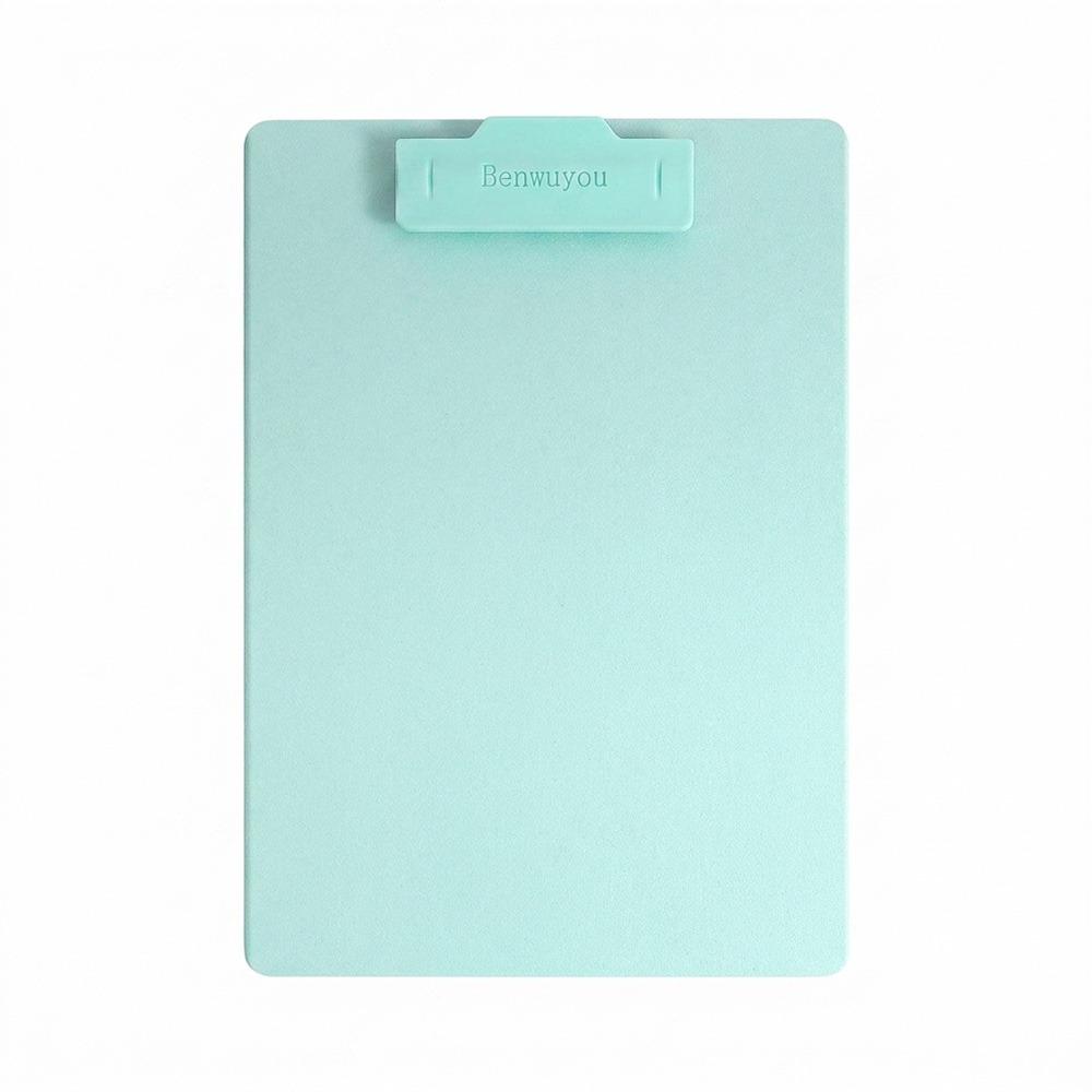 

PP A4 Clipboard Morandi Color Board Clip Durable Writing Pad School Office зелений