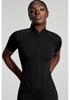 High-End Comfort Sports Yoga Tight-Fit Zipper Short Sleeve Jumpsuit