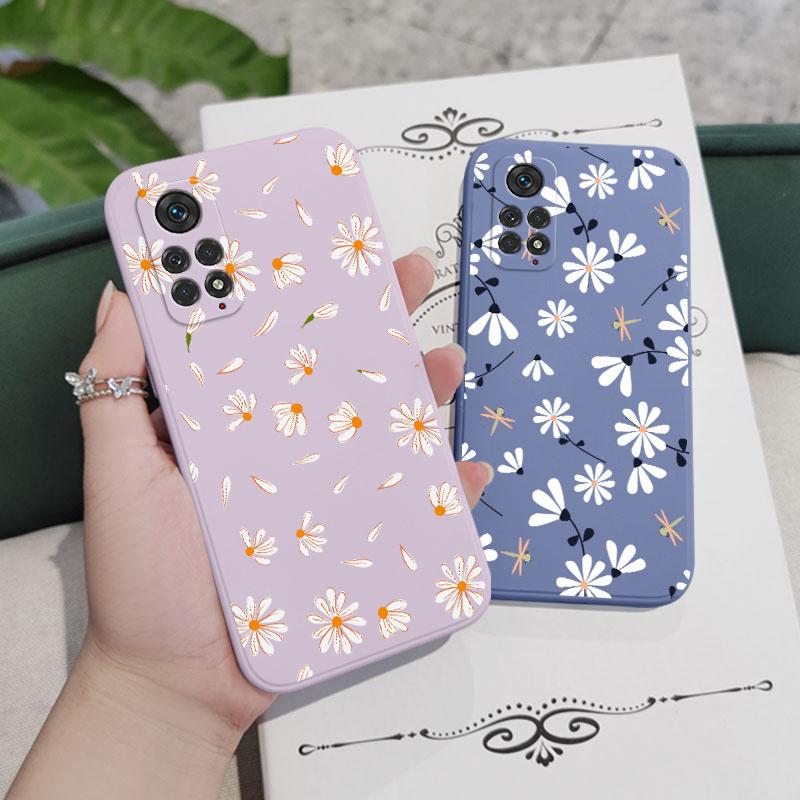 Daisies Fly Phone Case For Xiaomi Redmi Note 14 13 12 12S 11 11S 10 10A 10T 10S 9T 9 8 7 A1 Pro Plus 10C 4G 5G Silicone Cover