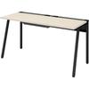 Office Desk Kokujoline Flat Desk Work Desk Black x Natural Width 140 x Depth 60 cm [3 Packs] DLE-...