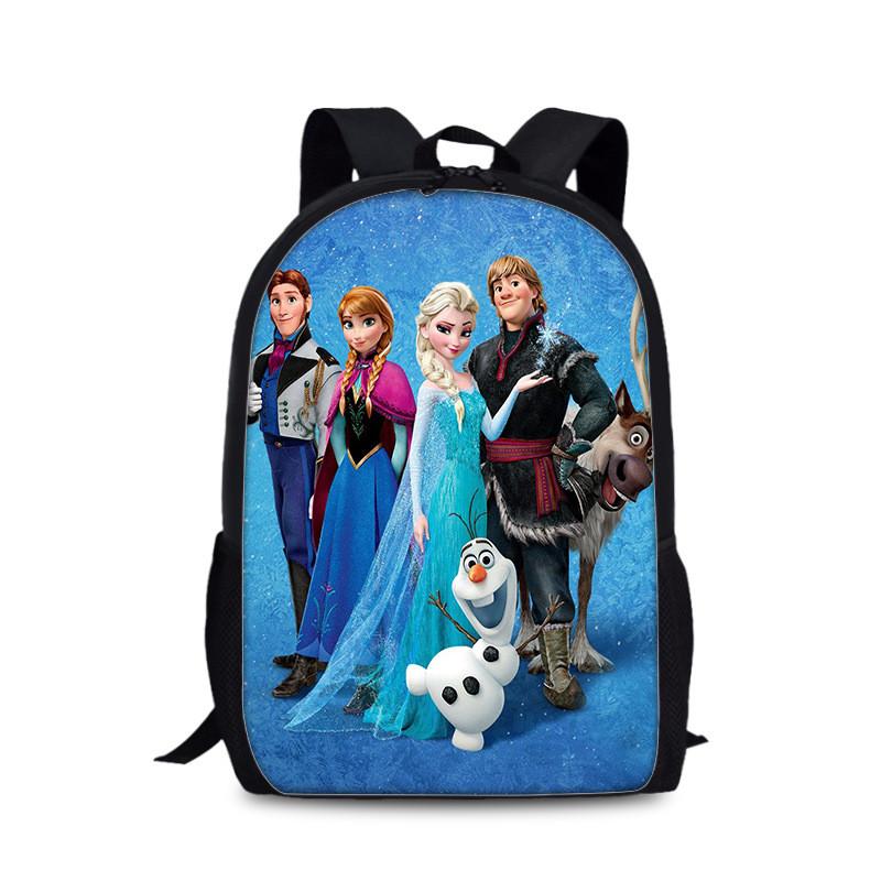Frozen Childrens Cartoon Backpack With Lightweight Nylon Material For School And Daily Use