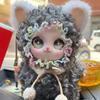 Soft Curly Fur Plush Hanging Ornament Cute Vinyl Face Big Eyes Pendant for Car Bag Key Decor Birthday Gift