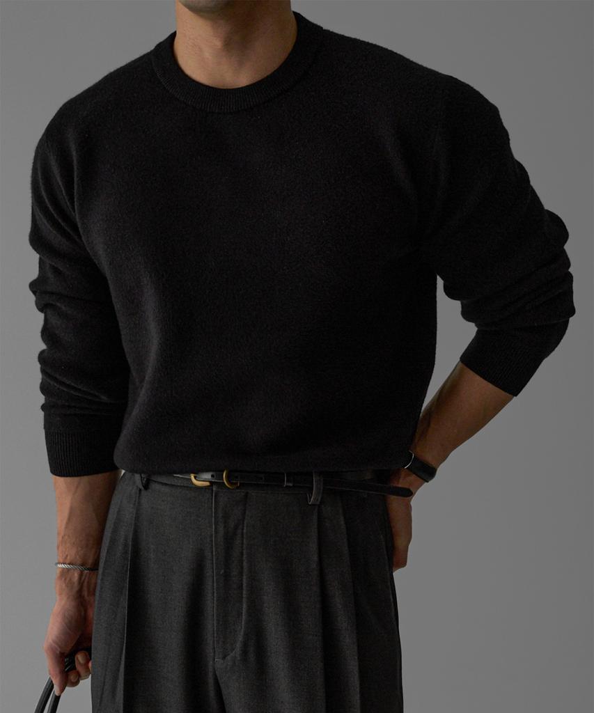 Baulopeulodeogteu Soft Double-Weave Round Knit [Black]