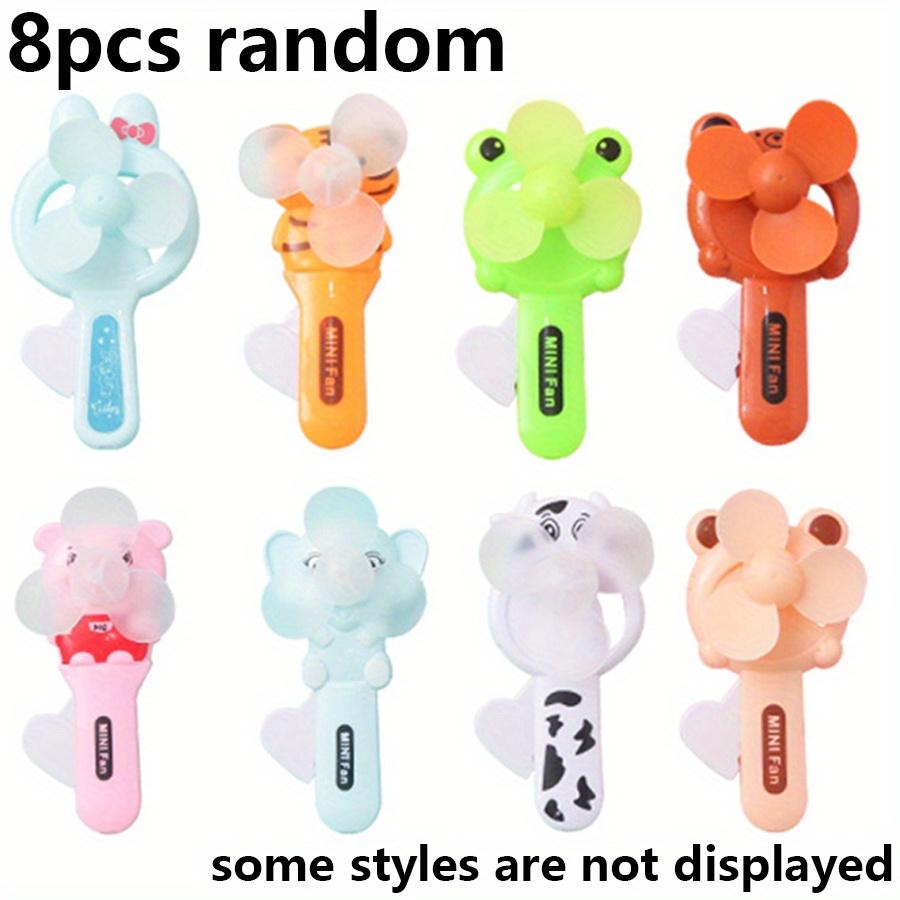 8pcs Mini Cartoon Handheld Fans - Cute Animal Patterns, Portable Manual Cooling Fans, Summer Party Favorite for Outdoor JXB