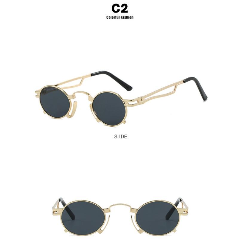 Women's sunglasses, small frame round sunglasses, men's and women's punk sunglasses.